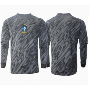 Brasilia Maalivahti Jalkapallovaatteet Vieraspaita Copa America 2024 Pitkähihainen